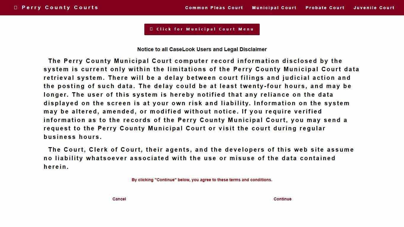 Perry County Municipal Court - Record Search