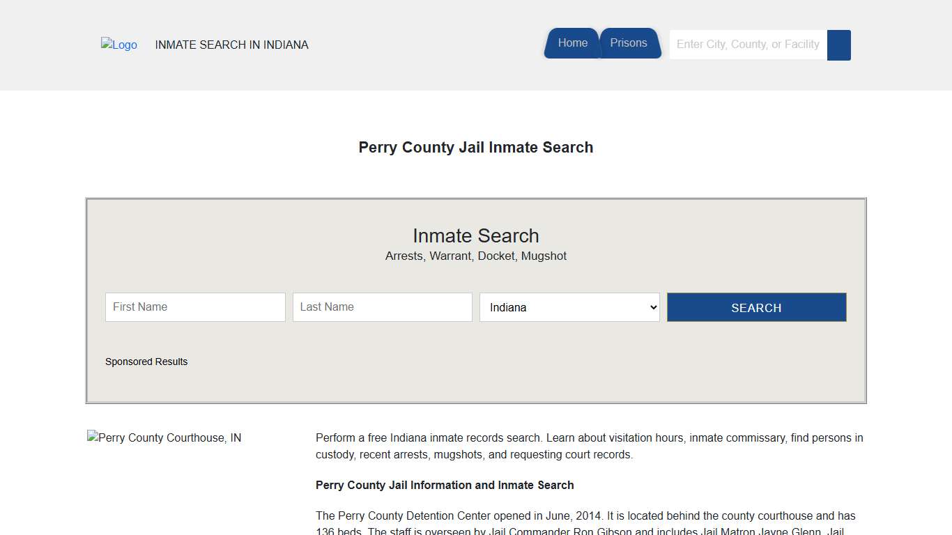 Perry County Jail Inmate Search | Indiana Jail Roster